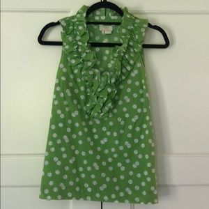 Kate Spade Spring Green Sleeveless Blouse